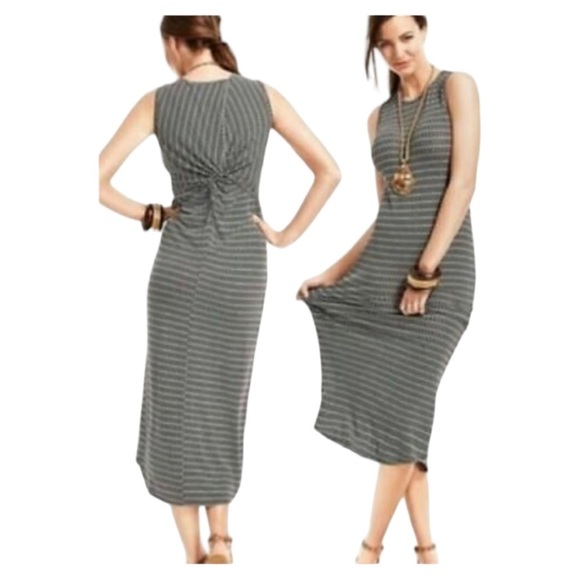 CAbi Dresses & Skirts - CAbi Twist Back Maxi Dress #313 - Black & White - Size Small